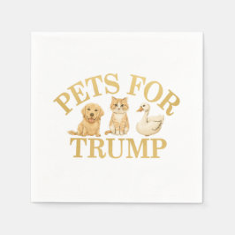 ドナルド・トランプ2024のためのトランプ・ショーのサポートのためのペット スタンダードカクテルナプキン
