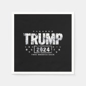 ドナルド・トランプ2024アメリカの選挙を取り戻す スタンダードカクテルナプキン (正面)