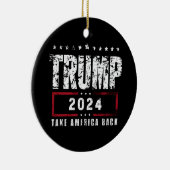 ドナルド・トランプ2024アメリカの選挙を取り戻す セラミックオーナメント (右)