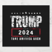 ドナルド・トランプ2024アメリカの選挙を取り戻す ビールラベル (シングルラベル)