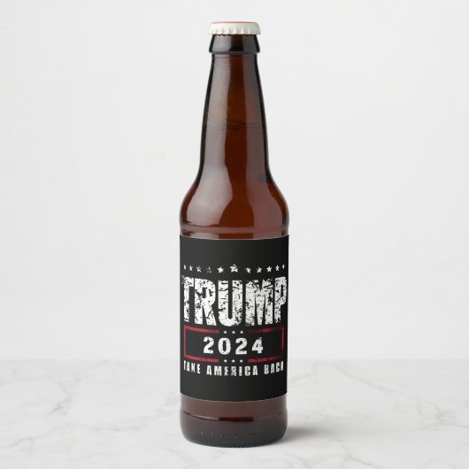 ドナルド・トランプ2024アメリカの選挙を取り戻す ビールラベル (正面)