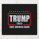 ドナルド・トランプ2024アメリカの選挙を取り戻す ビールラベル (シングルラベル)