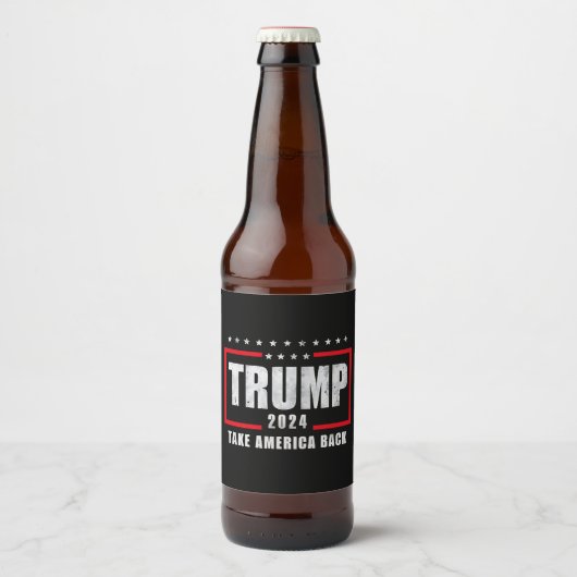 ドナルド・トランプ2024アメリカの選挙を取り戻す ビールラベル (正面)