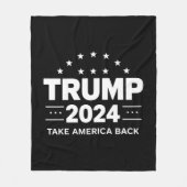 ドナルド・トランプ2024アメリカの選挙を取り戻す フリースブランケット (正面)