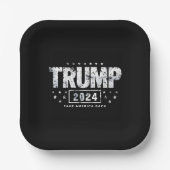 ドナルド・トランプ2024アメリカの選挙を取り戻す ペーパープレート (正面)