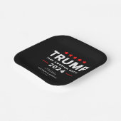 ドナルド・トランプ2024アメリカの選挙を取り戻す ペーパープレート (傾斜あり)