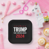 ドナルド・トランプ2024アメリカの選挙を取り戻す ペーパープレート (パーティー)