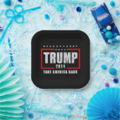 ドナルド・トランプ2024アメリカの選挙を取り戻す ペーパープレート (パーティー)