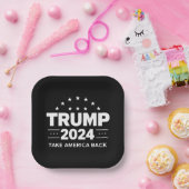 ドナルド・トランプ2024アメリカの選挙を取り戻す ペーパープレート (パーティー)