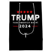 ドナルド・トランプ2024アメリカの選挙を取り戻す ミディアムペーパーバッグ (裏面)