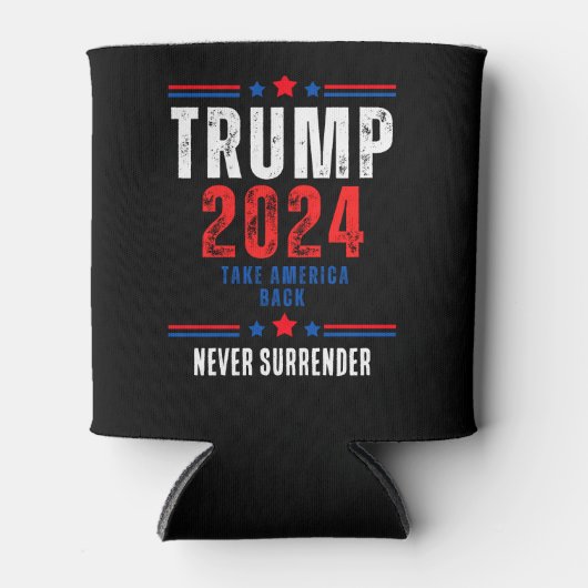 ドナルド・トランプ2024アメリカの選挙を取り戻す 缶クーラー (正面)