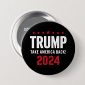 ドナルド・トランプ2024アメリカの選挙を取り戻す 缶バッジ (正面&裏面)