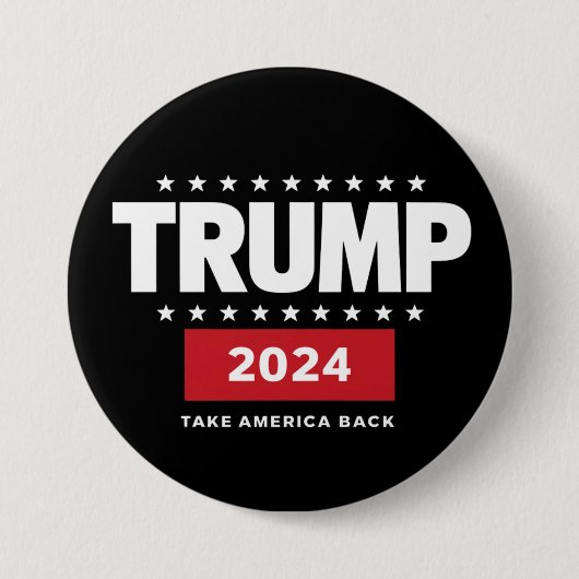 ドナルド・トランプ2024アメリカの選挙を取り戻す 缶バッジ (正面)