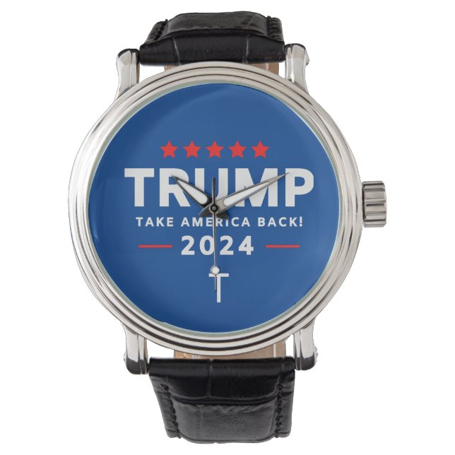 ドナルド・トランプ2024アメリカの選挙を取り戻す 腕時計 (正面)