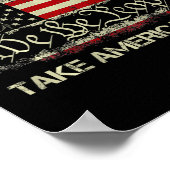 ドナルド・トランプ2024アメリカをアメリカ国旗に戻す ポスター (角)