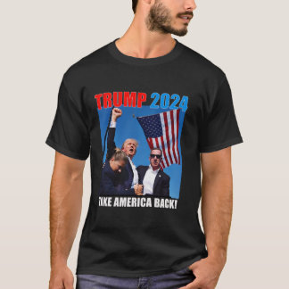 ドナルド・トランプ2024アメリカをアメリカ国旗に戻す Tシャツ