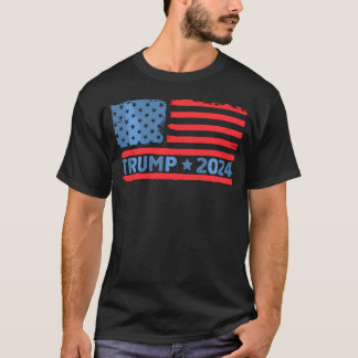 ドナルド・トランプ2024アメリカをアメリカ国旗に戻す Tシャツ