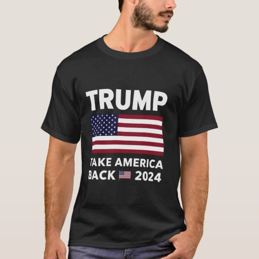 ドナルド・トランプ2024アメリカを取り戻す選挙評判 Tシャツ (正面)