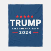 ドナルド・トランプ2024アメリカを取り戻す フリースブランケット (正面)