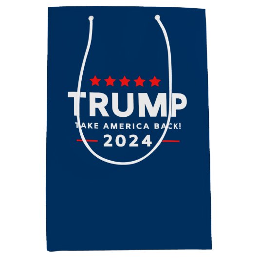 ドナルド・トランプ2024アメリカを取り戻す ミディアムペーパーバッグ (正面)