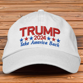 ドナルド・トランプ2024アメリカを愛国的なスターに戻す 刺繍入りキャップ
