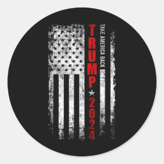 ドナルド・トランプ2024アメリカ合衆国Byckアメリカ国旗 ラウンドシール