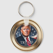 ドナルド・トランプ2024キャンペーンフェイク金ゴールド キーホルダー (裏面)