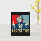 ドナルド・トランプ2024サポーター逮捕このヴィンテージ カード (黄色い花)