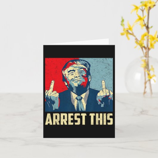 ドナルド・トランプ2024サポーター逮捕このヴィンテージ カード (黄色い花)