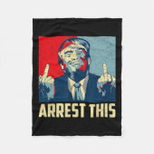 ドナルド・トランプ2024サポーター逮捕このヴィンテージ フリースブランケット (正面)