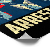 ドナルド・トランプ2024サポーター逮捕このヴィンテージ ポスター (角)