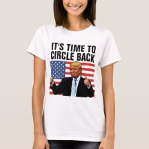 ドナルド・トランプ2024バックTシャツを丸める時間