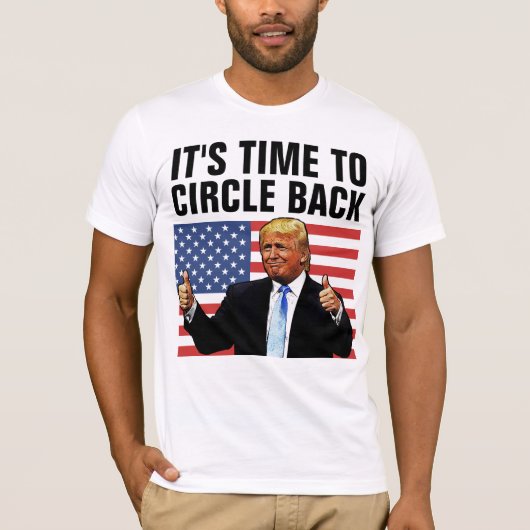 ドナルド・トランプ2024バックTシャツを丸める時間 Tシャツ (正面)