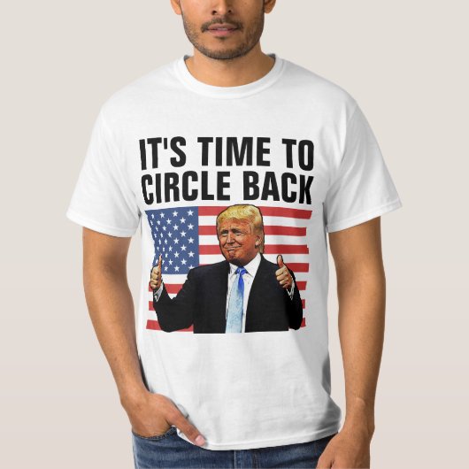 ドナルド・トランプ2024バックTシャツを丸める時間 Tシャツ (正面)