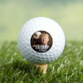 ドナルド・トランプ2024写真 – 肩にハゲのワシ ゴルフボール (インサイチュ 木)