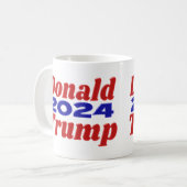 ドナルド・トランプ2024半分 コーヒーマグカップ (正面左)