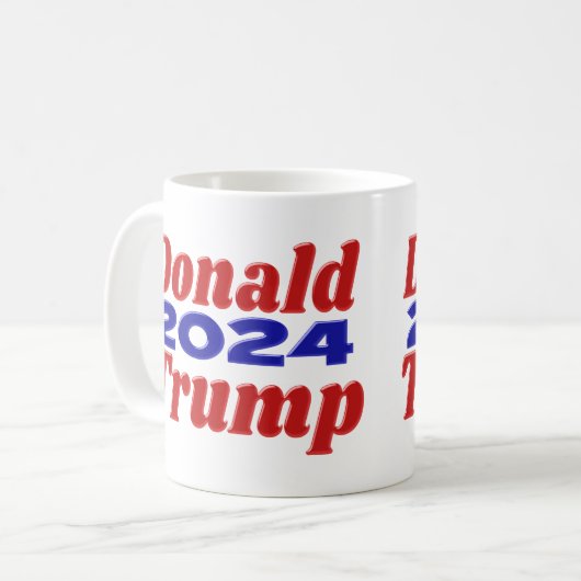 ドナルド・トランプ2024半分 コーヒーマグカップ (正面左)