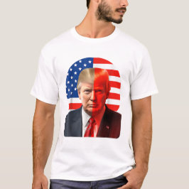 ドナルド・トランプ2024大統領レジェンドアメリカ国旗 Tシャツ