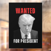 ドナルド・トランプ2024大統領指名手配 ウィンドウサイン (シート2)