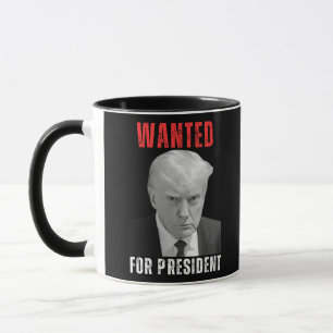 ドナルド・トランプ2024大統領指名手配 マグカップ