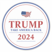 ドナルド・トランプ2024年アメリカの再選を奪取 シール (正面)