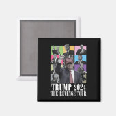 ドナルド・トランプ2024年リベンジ男性へツアーとウォム マグネット (正面/裏面)