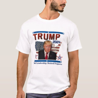 ドナルド・トランプ2024年リーダーシはっきりしたップ Tシャツ