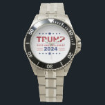 ドナルド・トランプ2024年保アメリカ総統素晴らし領 腕時計<br><div class="desc">ドナルド・トランプ2024年アメリカ・ウォッチ保社長のサポートを見せ素晴らしなさい！この独特の時計はアメリカ保のスローガンと愛国の祝愛国心、そしてスタイルでの2024年のキャンペーンを特徴とする。素材を使っ高品質て設計された耐久性と日々の衣服や記念はっきりした品として最適な象徴的な外観を兼ね備えている。個人的な声明のピースとして、または仲間の支持者のための贈り物として、この時計ユニークは、2024年の選挙のシーズンのための表現あなたのプライドとサポートのための有意義な方法として役立つ。</div>