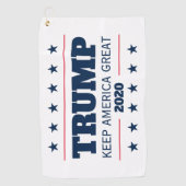 ドナルド・トランプ2024年保選選アメリカ素晴らし ゴルフタオル (正面)