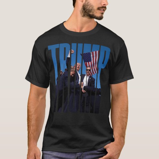 ドナルド・トランプ2024年大統領の選挙区を支持 Tシャツ (正面)