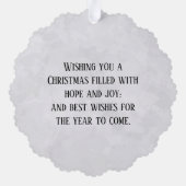 ドナルド・トランプ2024年救アメリカ船長 オーナメントカード (裏面)