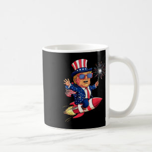 ドナルド・トランプ2024年7月トランプ・アメリカ人の幸せ4日 コーヒーマグカップ