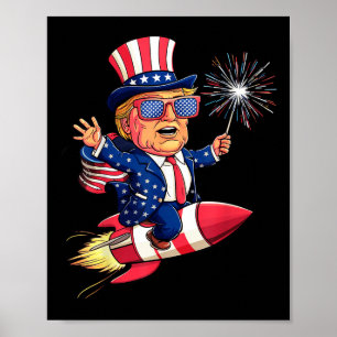 ドナルド・トランプ2024年7月トランプ・アメリカ人の幸せ4日 ポスター