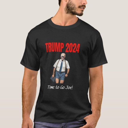 ドナルド・トランプ2024愛国的おもしろい大統領の代表 Tシャツ (正面)